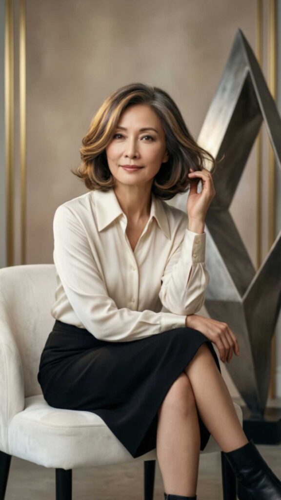 Chin-Length Bob With Side Fringe