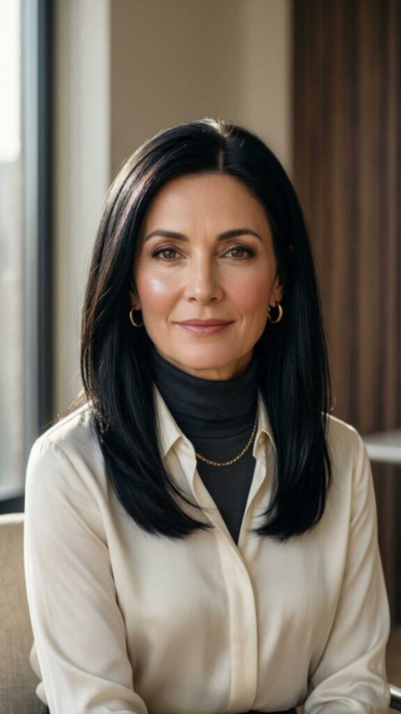 Classic Straight Hair With Middle Part