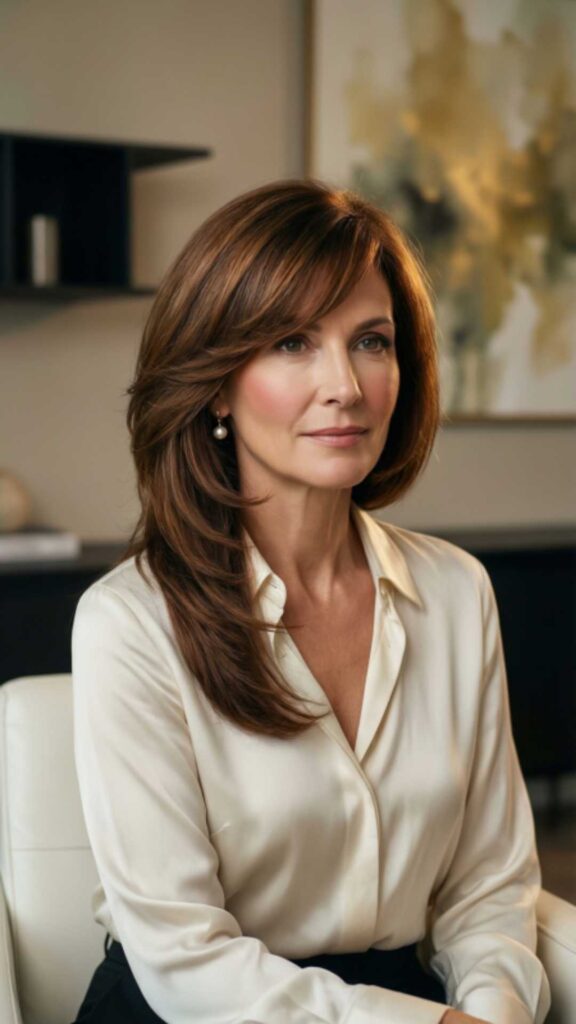 Side-Swept Bangs With Medium Cut