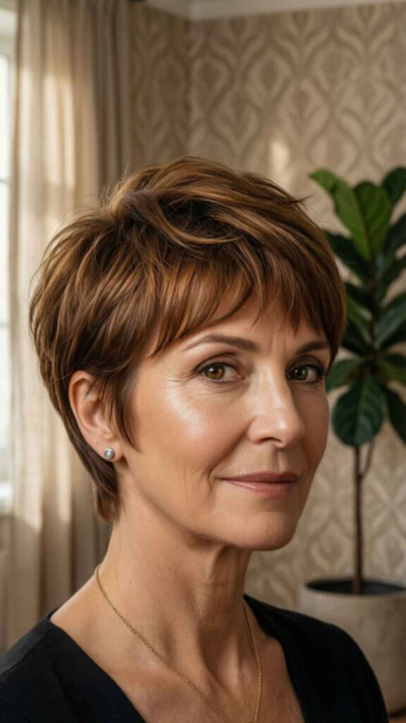 Tapered Pixie With Soft Front Bangs