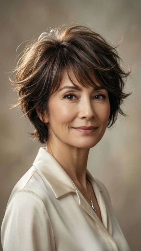 Feathered Short Cut With Light Fringe