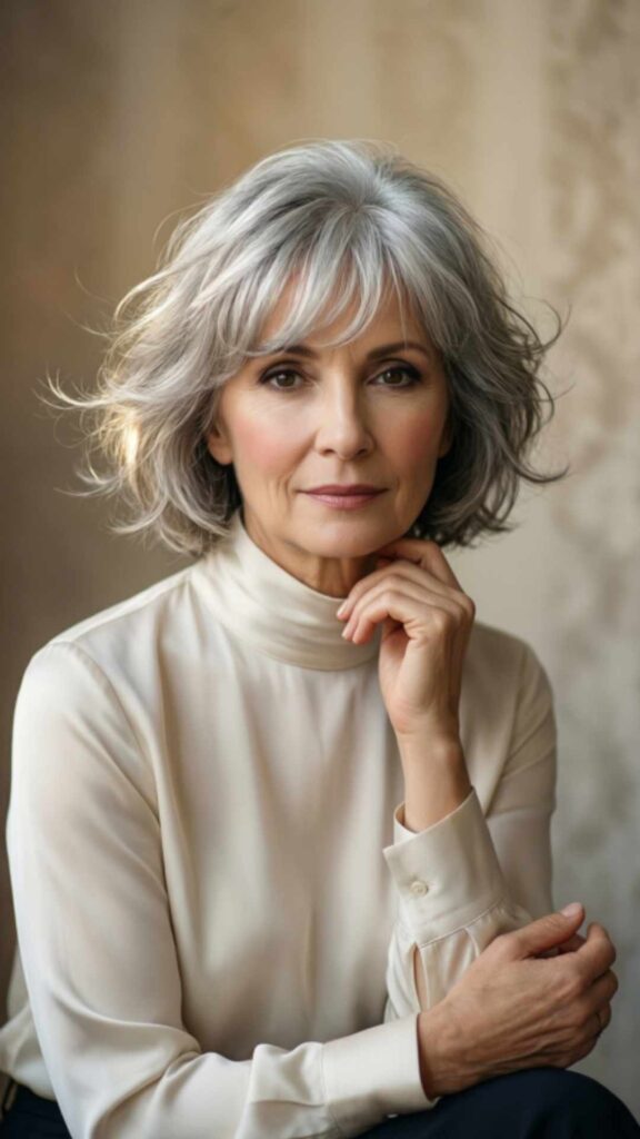 Short Wavy Cut With Wispy Bangs