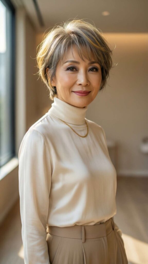 Rounded Pixie With Gentle Bangs