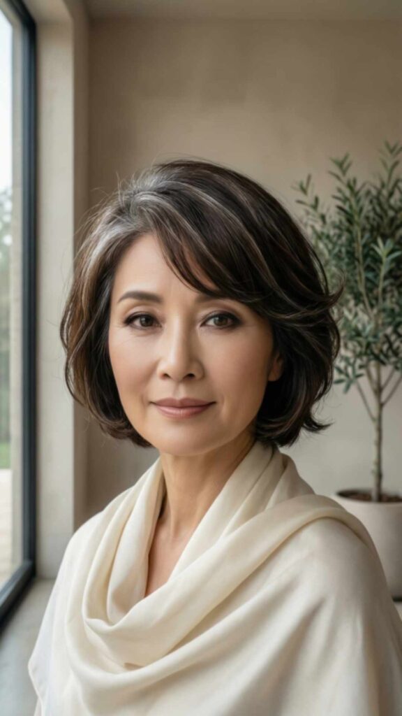 Elegant Short Cut With Side Bangs