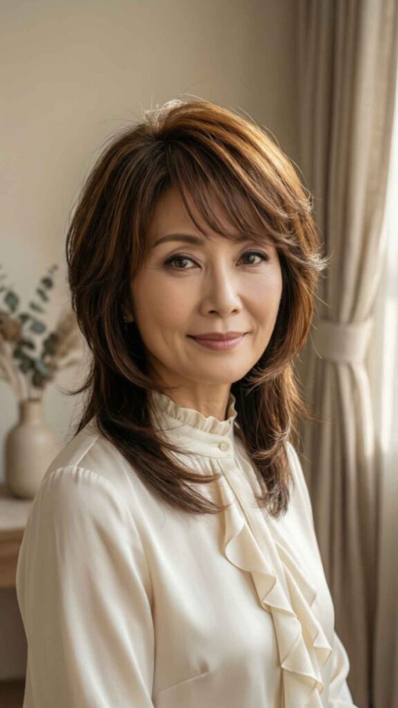 Layered Crop With Soft Bangs