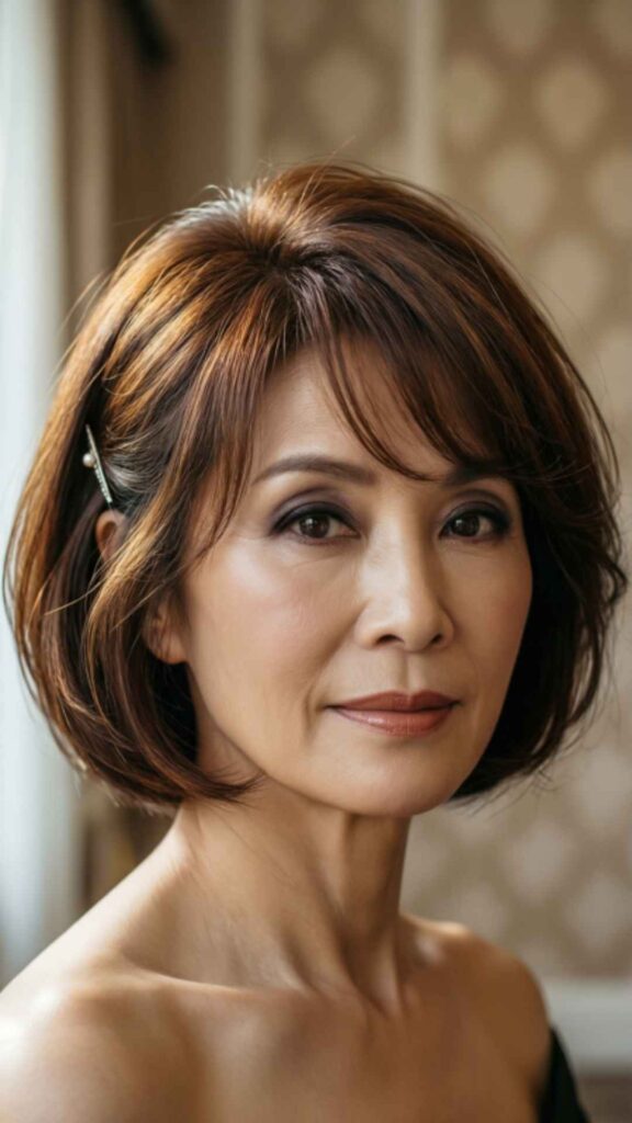 Rounded Bob With Soft Fringe