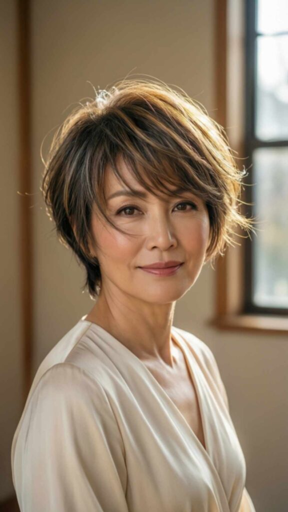 Layered Pixie with Long Fringe