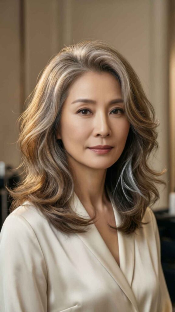 Soft Wavy Lob for Added Dimension