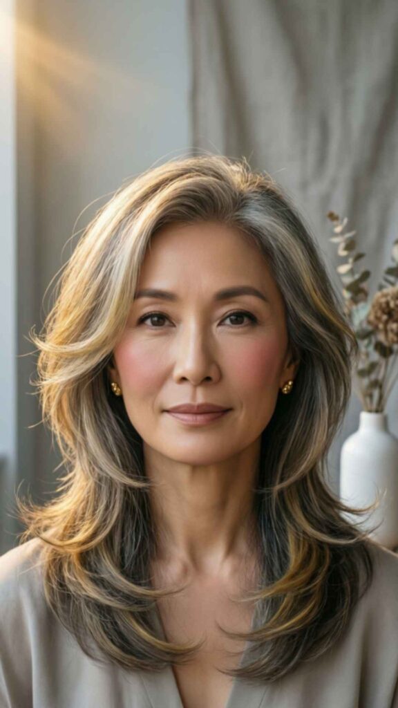 Chin-Length Layered Cut for Face Framing