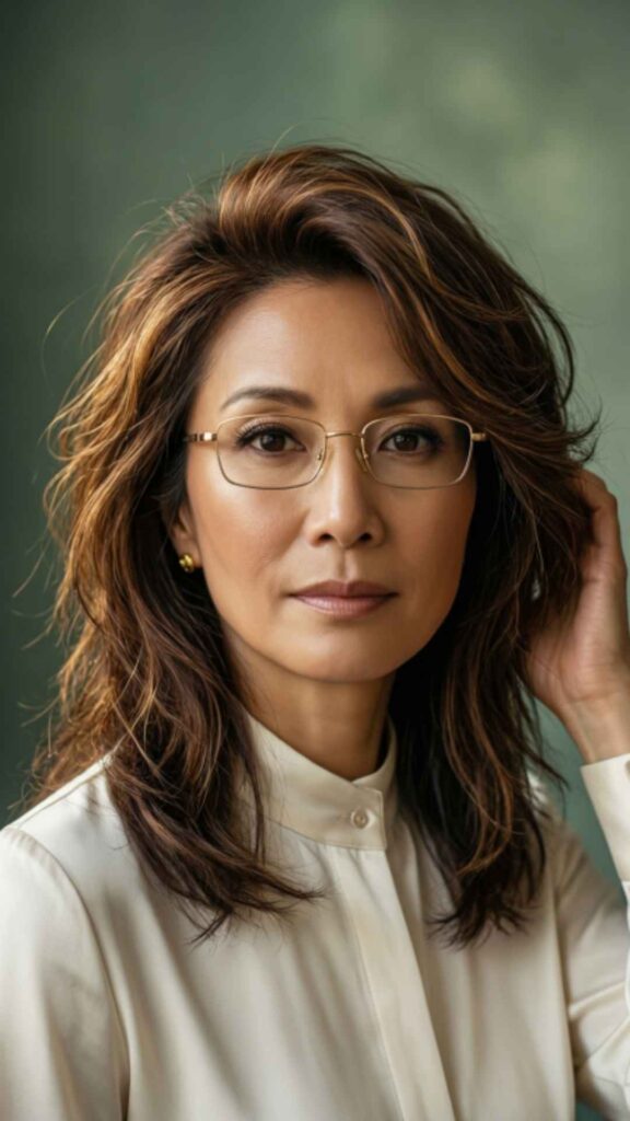 Tousled Shoulder-Length Cut