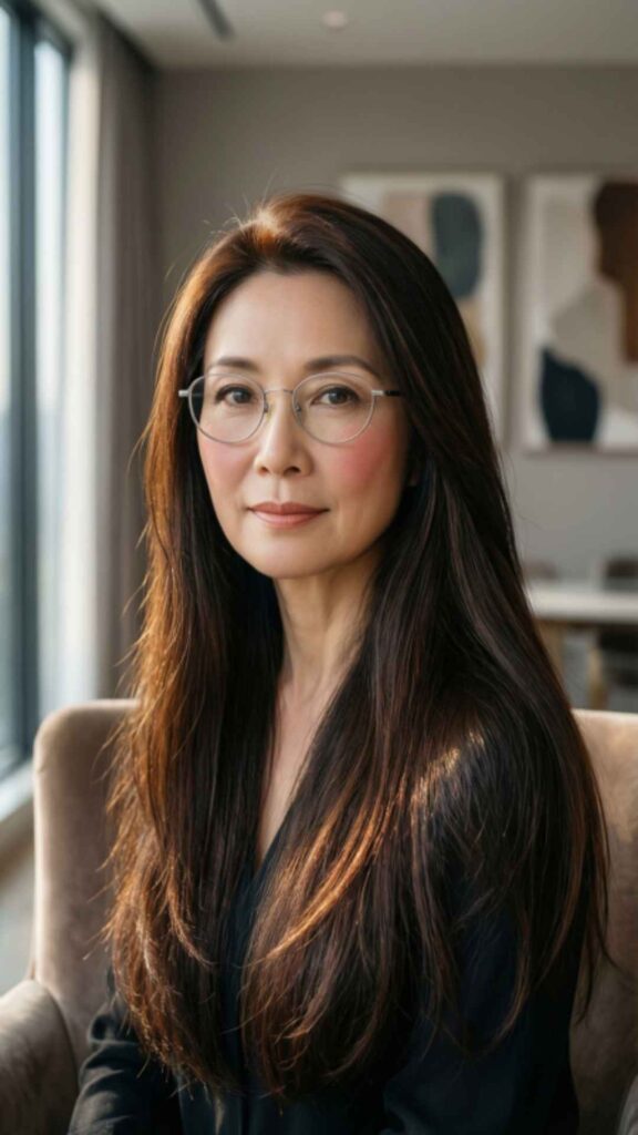 Long Straight Hair With Face-Framing Layers