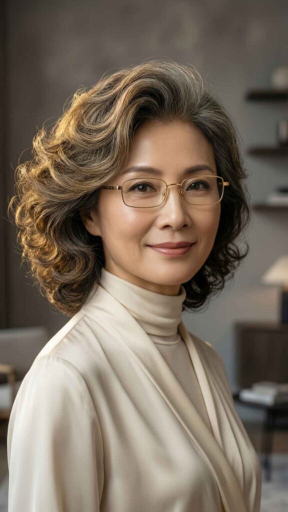 Soft Curls With Side Part