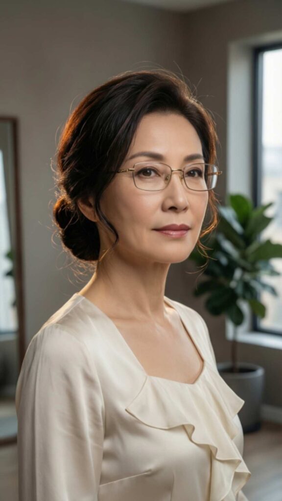 Sleek Low Bun With Wispy Strands