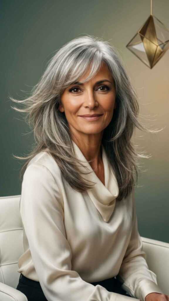 Layered Cut With Side Choppy Bangs