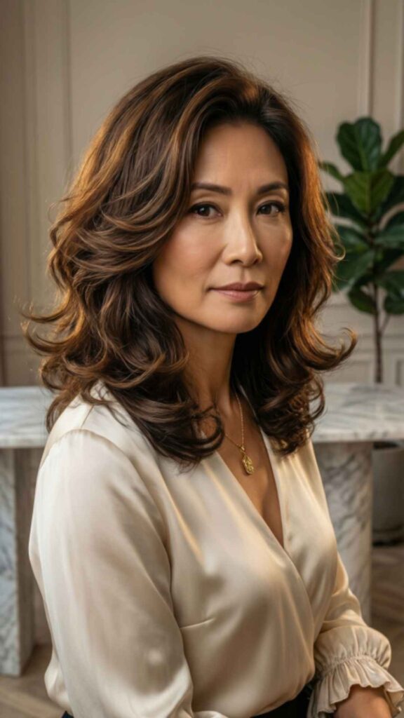 Layered Bob With Curled Ends