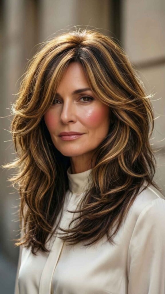 Layered Hair With Highlights And Lowlights