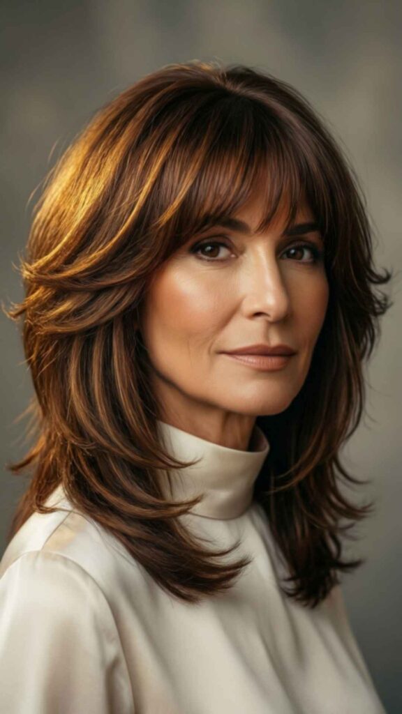 Layered Hair With Face-Framing Highlights