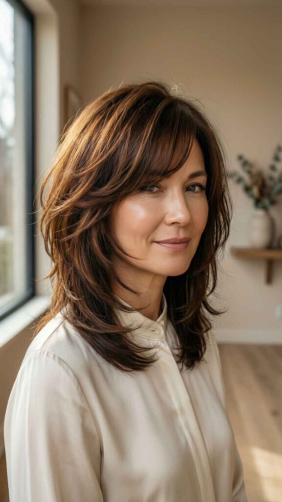 Layered Hair With Textured Ends