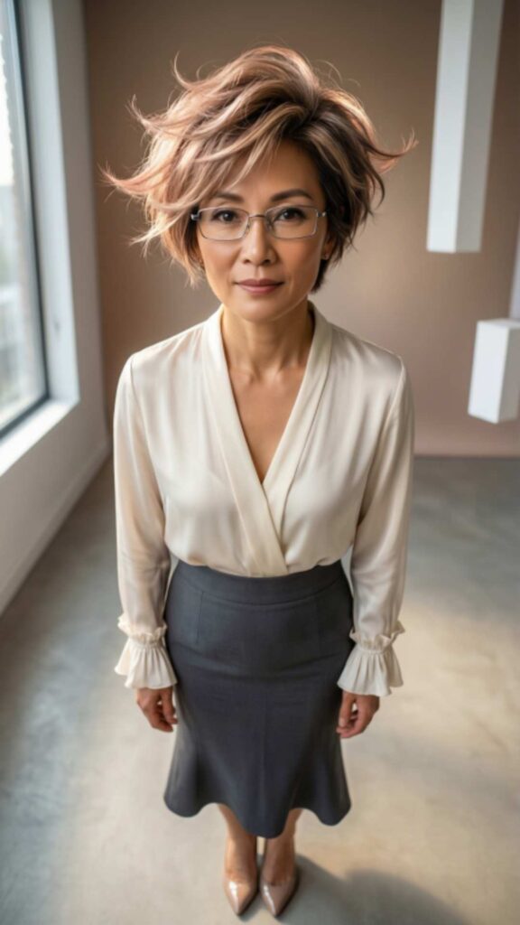 Messy Pixie with Highlighted Ends