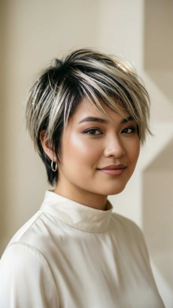 Glam Pixie with Highlights