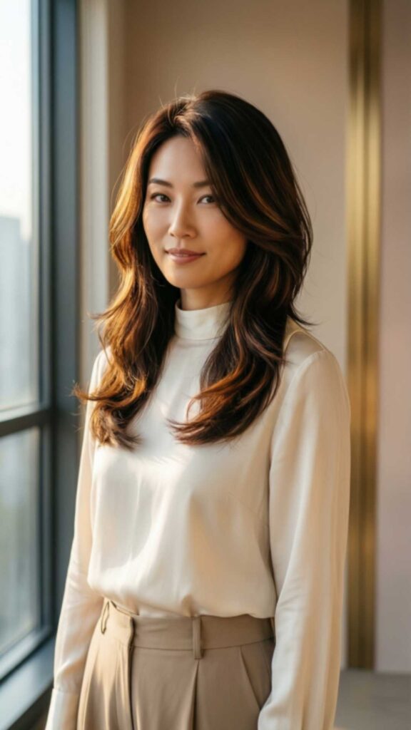 Side-Parted Layered Cut