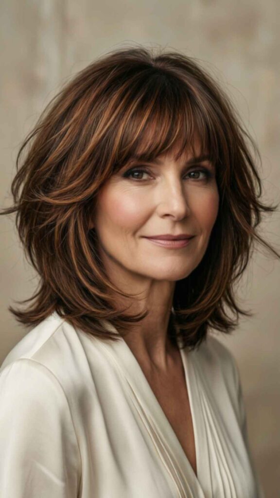 Short Layered Cut with Blended Bangs