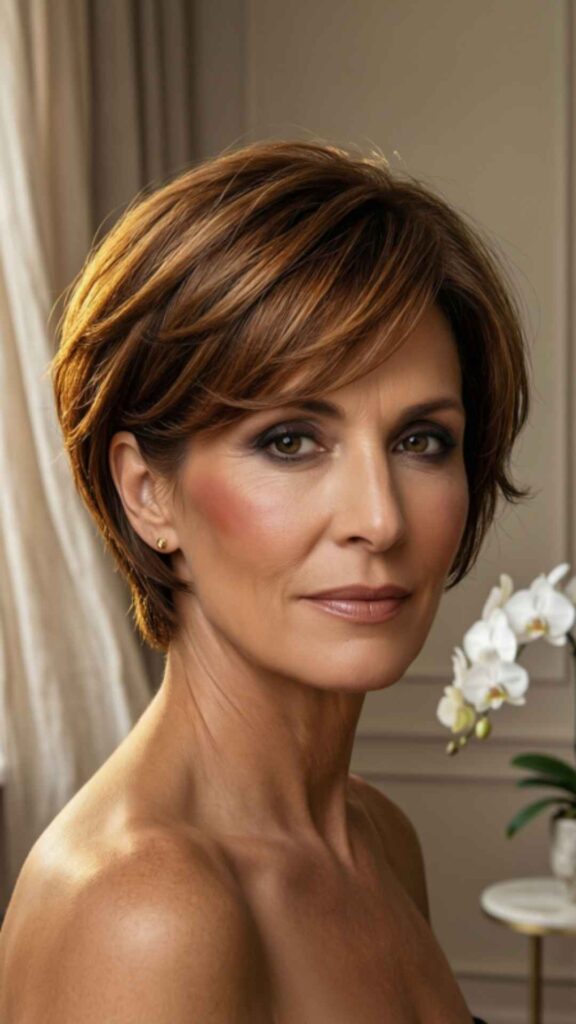 Short Layered Cut with Sleek Styling