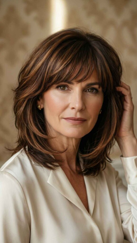 Short Layered Cut with Rounded Bangs