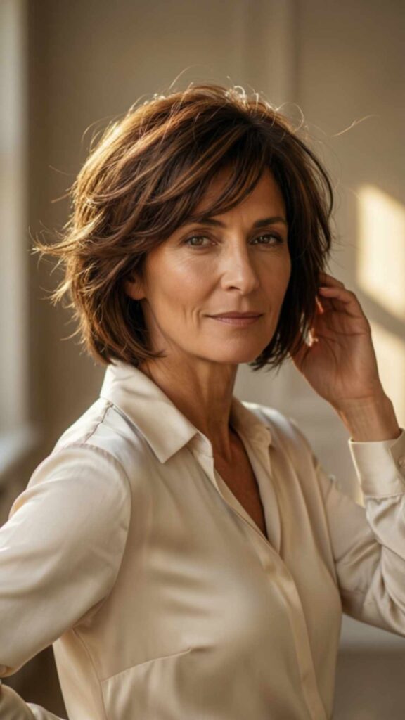 Short Layered Cut with Choppy Texture