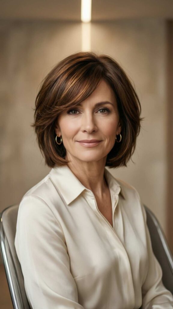 Short Layered Cut with Side Bangs