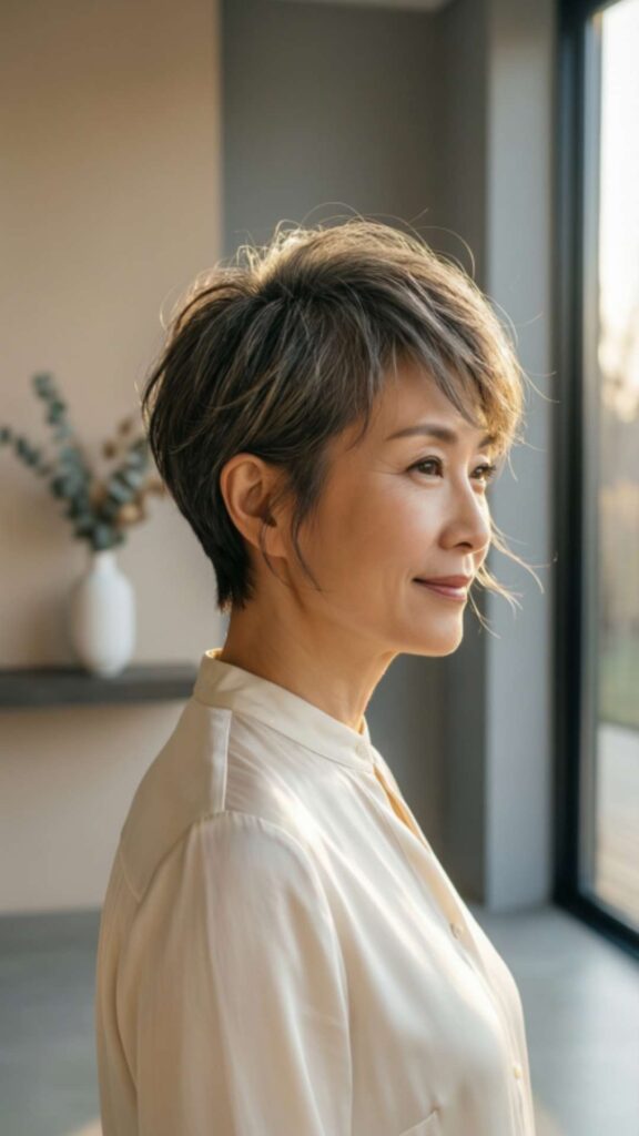 Elegant Tuck-Back Pixie