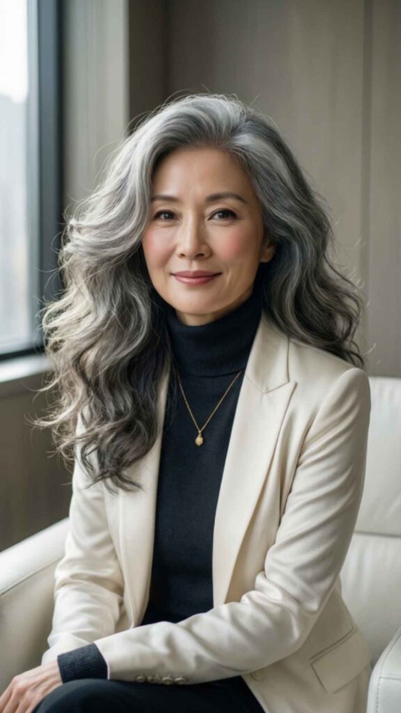 Natural Gray Waves for Ageless Charm