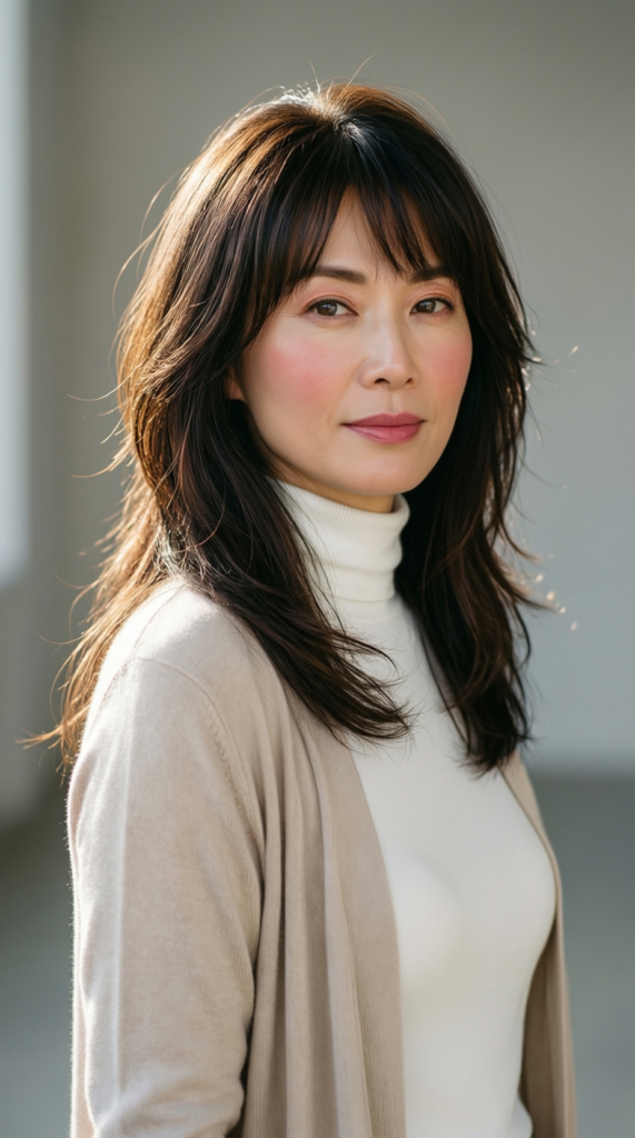 Layered Long Hair With Bangs