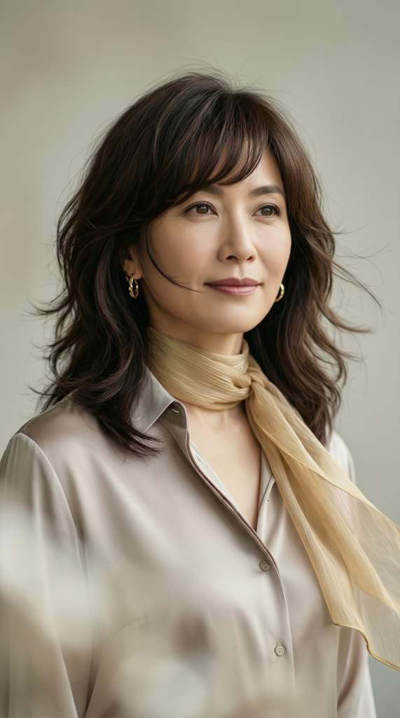 Soft Layers With Curtain Bangs