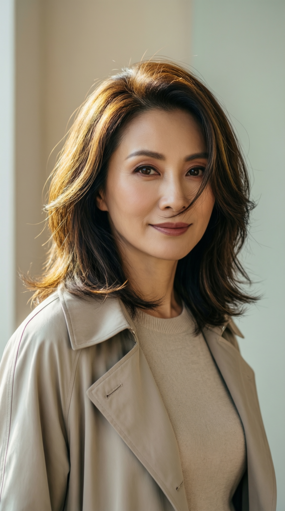 Medium-Length Cut with Highlights