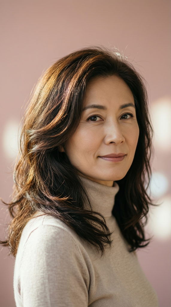 Medium-Length Hair with Soft Highlights