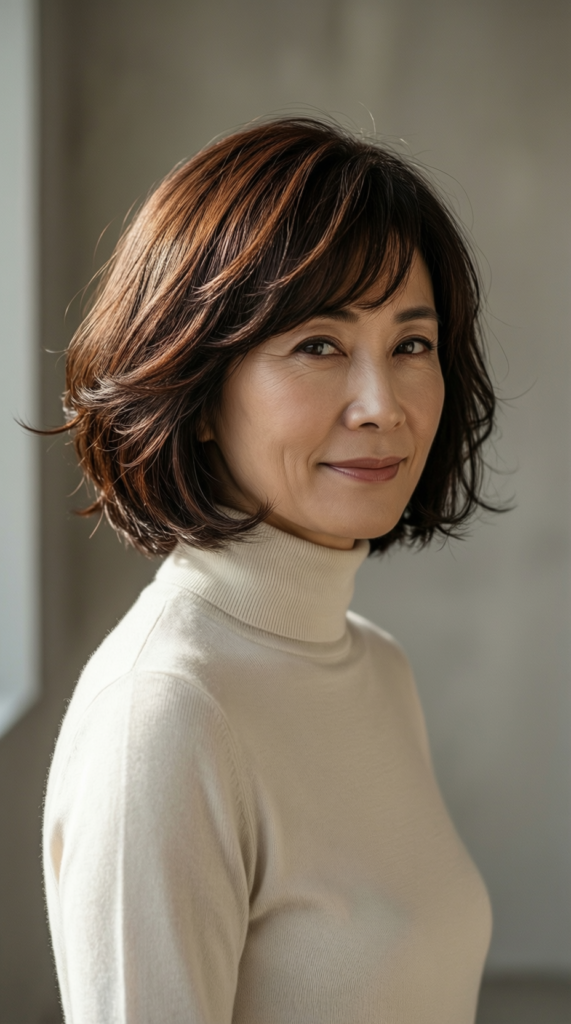 Short Layered Bob with Bangs