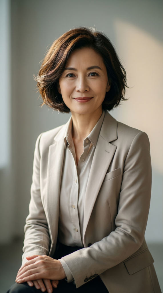 Classic Short Bob with Highlights