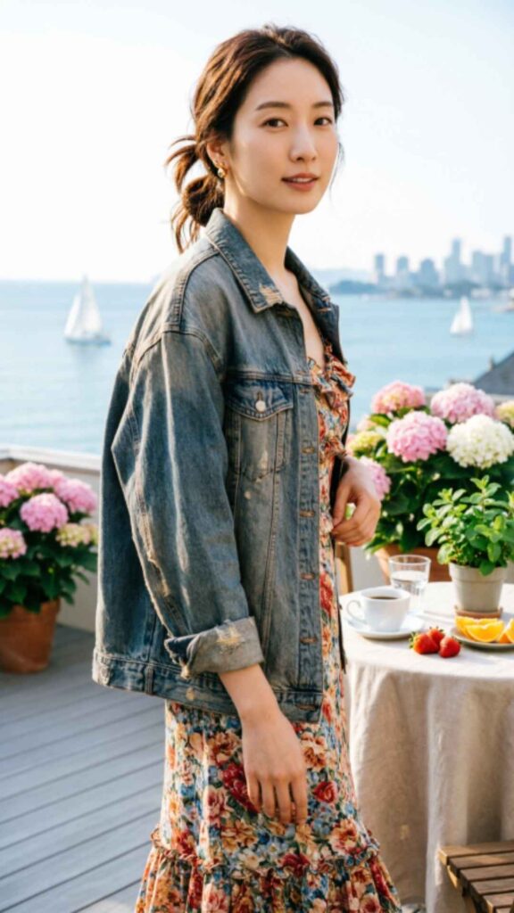 Denim Jacket with Sundress