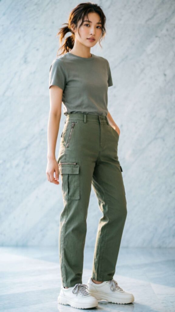 Cargo Pants and Sneakers