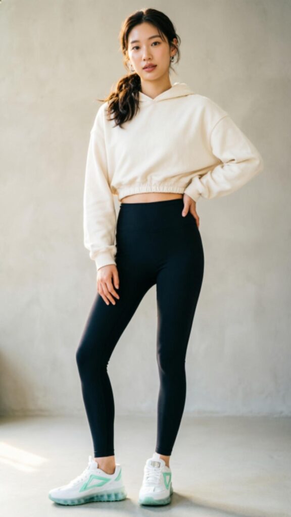 Leggings and Sporty Sneakers