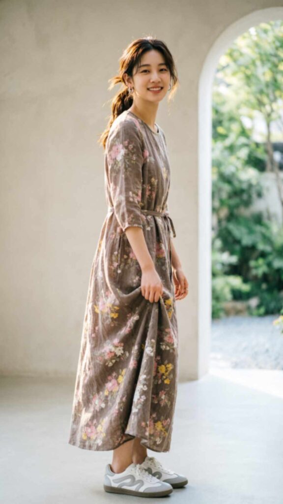 Maxi Dress and Sneakers