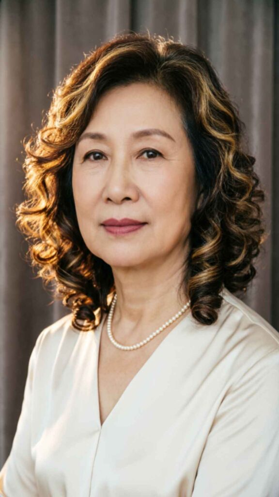 Curly Bob with Highlights