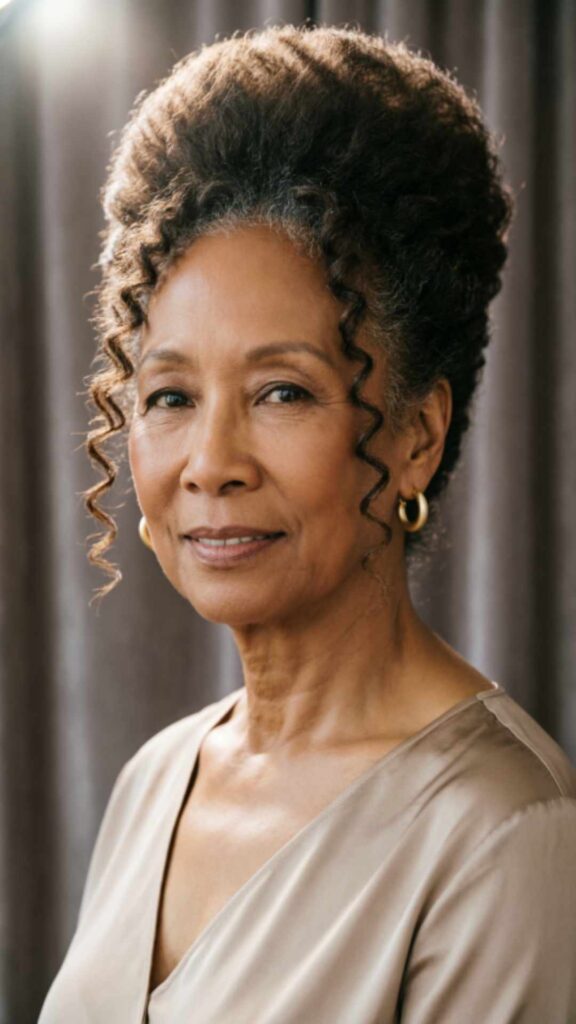 Curly Updo with Face-Framing Strands