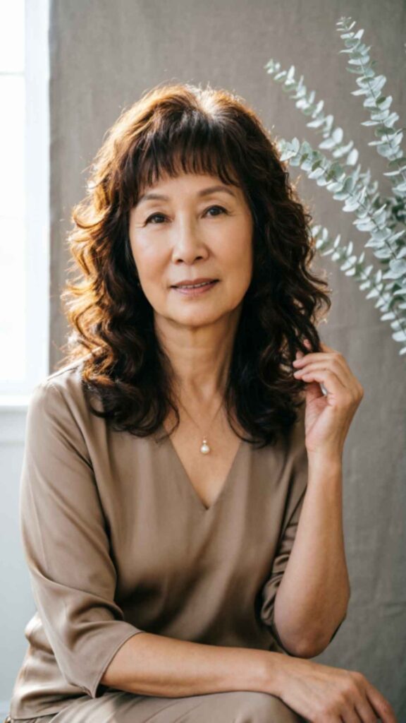 Curly Shoulder-Length Shag