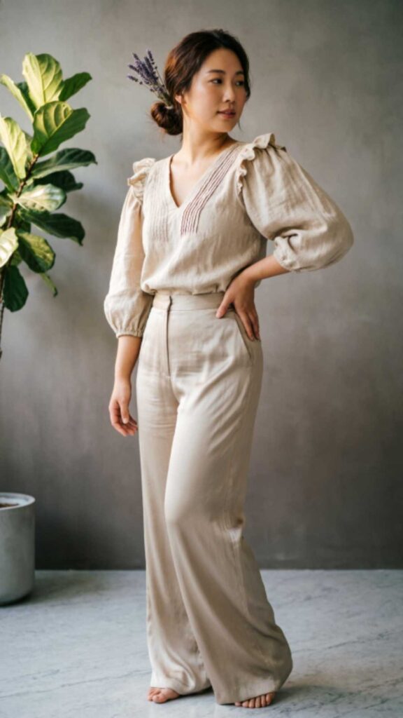 Peasant Tops & Wide-Leg Pants