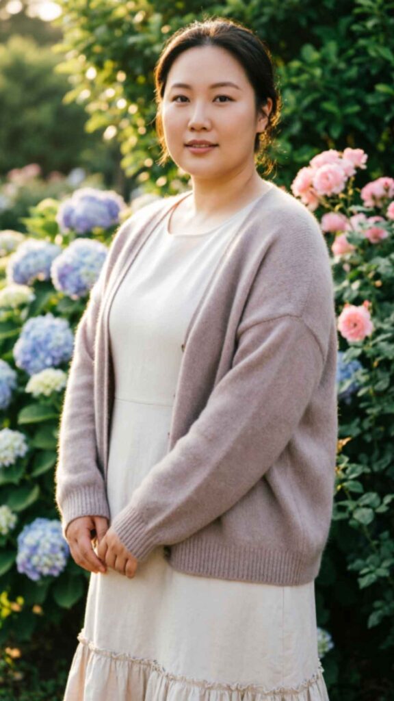 Cardigan with Simple Dress