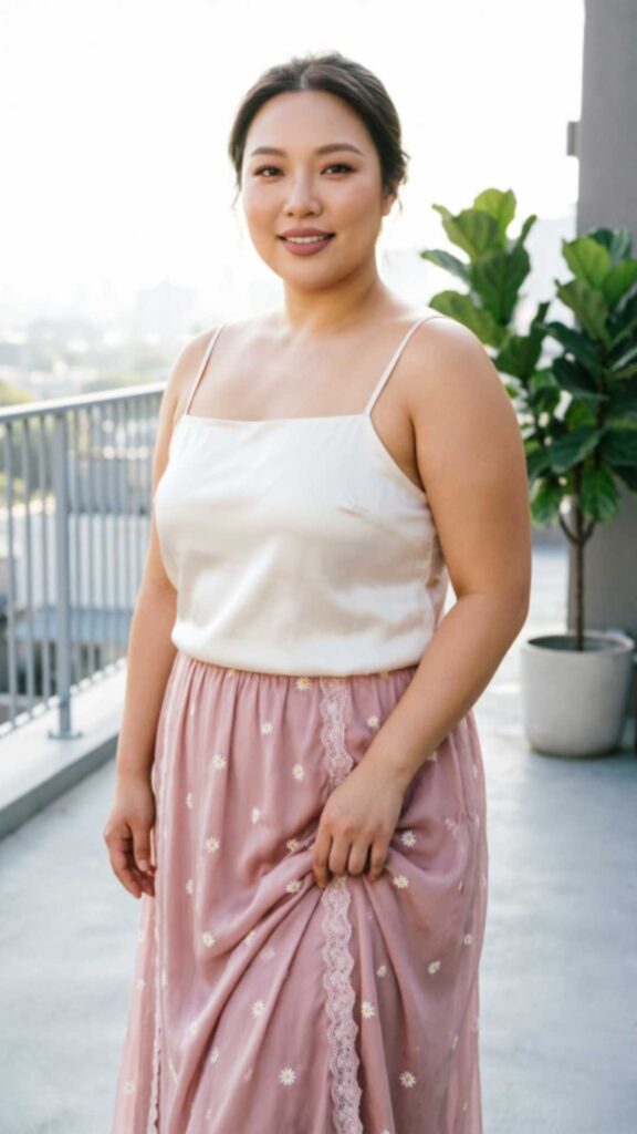 Maxi Skirt with Elegant Top