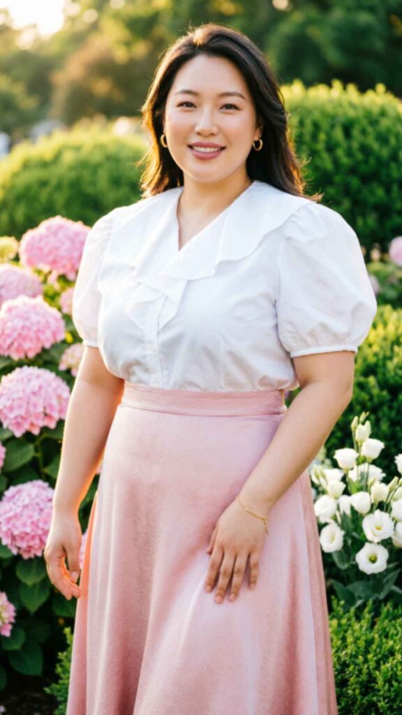 A-Line Skirt with Blouse