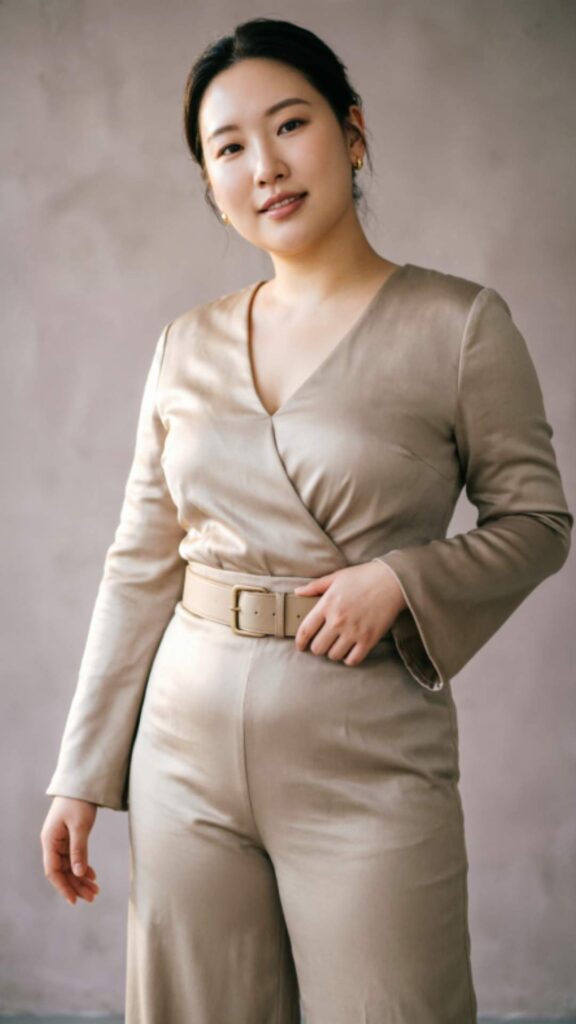 Jumpsuit with Belt Accent